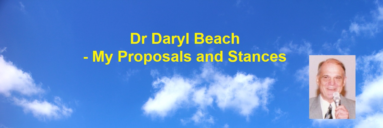 DR. DARYL BEACH My Proposals and Stances